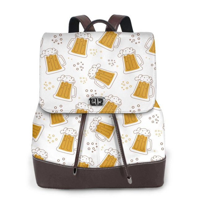Balery Beer Mochila de Cuero para Mujeres, Gran Capacidad, Bolsa de Viaje Multifuncional, Mochila de Cuero y Bolsa de Hombro para Mujeres