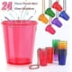thumbnail image 3 of 24 Pack Shot Glass Necklace On Beaded, Plastic Birthday Shot Glassmulticolor), 3 of 5