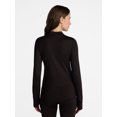 thumbnail image 3 of ClimateRight by Cuddl Duds Women's Warm Plush Warmth Mock Neck Base Layer Thermal Top, Sizes XS to 4X, 3 of 5