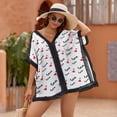 thumbnail image 2 of Love Red Shape Pattern Women's Swimsuit Coverup Summer Beach Cover Up Bathing Suit Dress, 2 of 6
