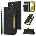 thumbnail image 1 of Wallet Case for Samsung Galaxy S23 Plus, Wrist Hand Strap Premium PU Leather TPU Shockproof Flip Cover with Kickstand Card Slots Holder Magnetic Clasp Case for Samsung Galaxy S23 Plus, Black, 1 of 7