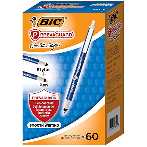 BIC Clic Stic Retractable Ball Pen Blue 1.0mm Medium Point 12-Count 