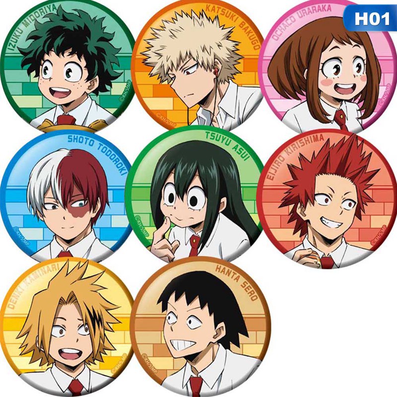 Akoada 8 Pcs Lot Anime Bagde Boku No Hero Academia My Hero Pin Button Brooch Badge Walmart Com