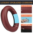 thumbnail image 4 of SOULWIT Earpads Replacement for Bose QuietComfort 45 (QC45)/QuietComfort SE (QC SE)/New Quiet Comfort Wireless Over-Ear Headphones, Ear Pads Cushions with Softer Protein Leather - Burgundy, 4 of 6