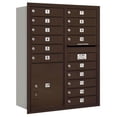 thumbnail image 2 of Salsbury Industries 15 Door Rear Load 4C Horizontal Mail Center with 1 Parcel Locker, 2 of 3