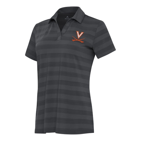 Women's Antigua Pewter Virginia Cavaliers Tunnel Polo