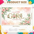 thumbnail image 2 of Pink Floral Girl Baby Shower Banner Gold Glitter Sweet Little Girl Display Green Leaves Floral Decor Floral Backdrop for Baby Shower Party Girl Welcome Celebration Newborn Girl Party, 2 of 3