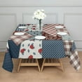 thumbnail image 3 of Pioneer Flower Floral Print Pattern Square Tablecloth,Waterproof Square Table Cover,Wipeable Spillproof Washable Table Cover for Home Kitchen Party Decor 42"X42"(107x107cm), 3 of 6