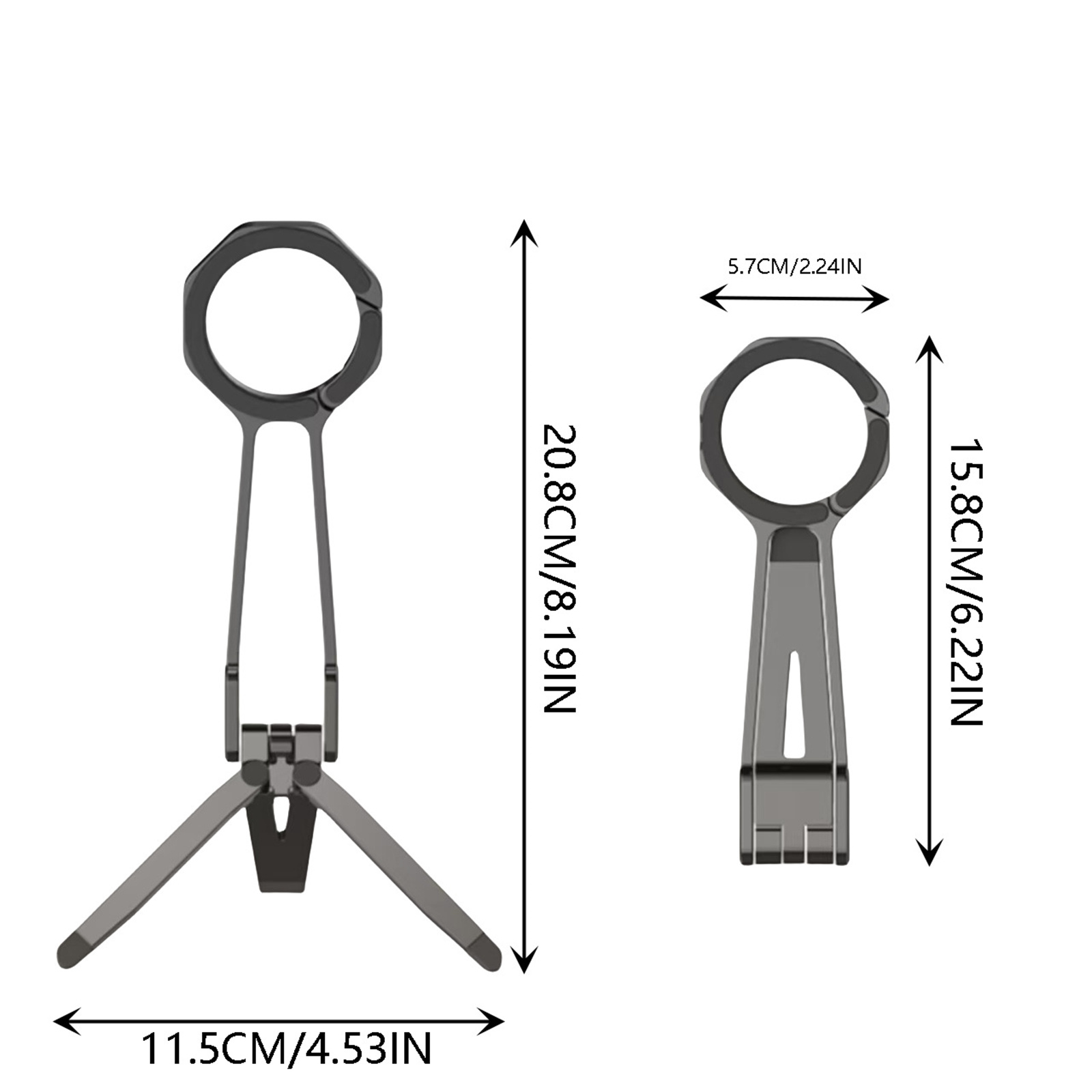 GUYUTING Foldable Phone Tripod for Phone 15 14 13 12 Pro Max Black Aluminum Alloy Magnetic Mount Vlogging Streaming Movies