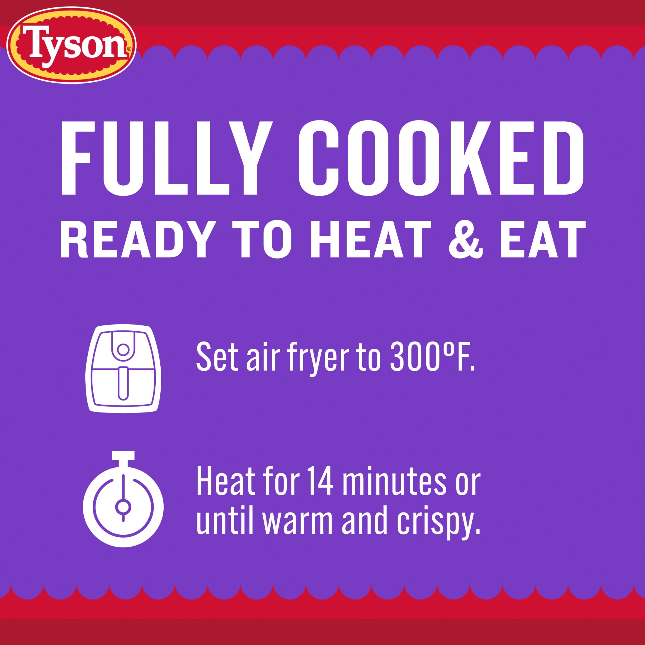 Tyson Honey BBQ Flavored Chicken Strips, 25 oz (Frozen, Fully Cooked)