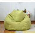 thumbnail image 1 of The color is as shown in the main picture 100*120cm Lazy Sofa Cover Chairs without Filler Linen Cloth Lounger Seat Bean Bag Pouf Puff Couch Tatami Living Room Furniture Cover(only Selling Bean Bags), 1 of 5