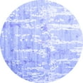 thumbnail image 1 of Ahgly Company Indoor Round Abstract Blue Contemporary Area Rugs, 3' Round, 1 of 4