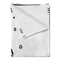 thumbnail image 2 of Anchor Soft Flannel Fleece Throw Blanket, Nautical Themed Monochrome Illustration with Chains and Sinking Anchor Naval, Cozy Plush for Indoor and Outdoor Use, 50" x 70", Black and White, by Ambesonne, 2 of 5