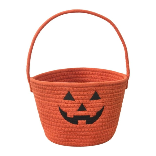 New Children's Halloween Storage Basket Portable Candy Cotton Rope Storage Basket Toy Basket
