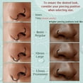 thumbnail image 3 of 1Pcs G23 Titanium Nose Rings Hoops for Women 20/18/16G Septum Rings Nose Piercings Jewelry Lip Conch Helix, 3 of 10