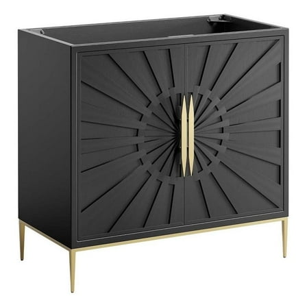 Modway Awaken 36" Bathroom Vanity Cabinet in Black