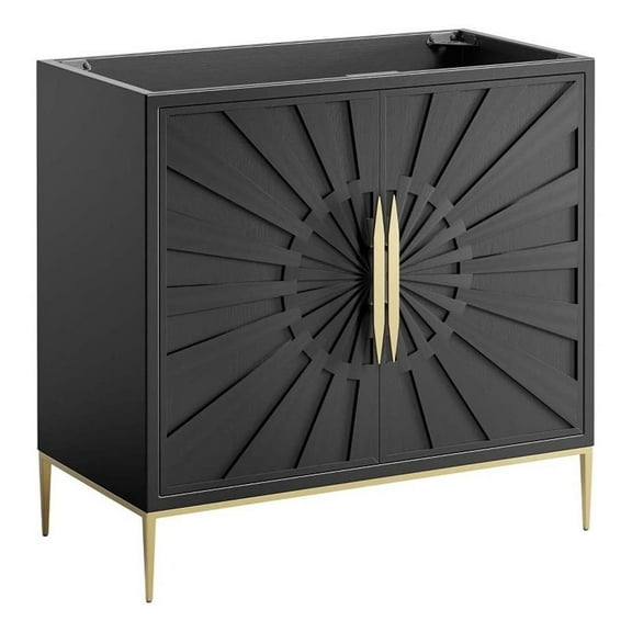 Modway Awaken 36" Bathroom Vanity Cabinet in Black