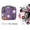 thumbnail image 6 of FORMRS Travel Makeup Bag Large Capacity Train Case Cosmetic Organizer with Adjustable Dividers, Halloween Black Cat, 6 of 8