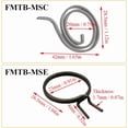 thumbnail image 3 of HUGFEGWE 5 Pcs Poignée de Porte de Remplacement en Acier au Carbone Poignée de Retour de Torsion 19mm ID Fil Plat et Rond, Poignées de Porte Verrouillage Réparation Interne Remplacement (FMTB-MSC) U2536-10906, 3 of 8