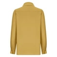 thumbnail image 4 of nerohusy Linen Blouses for Women,Womens Button Down Shirts Cotton Linen Long Sleeve Dress Shirts Loose Fit Casual Summer Tops Work Blouses with Pockets 2025 Yellow,M, 4 of 5