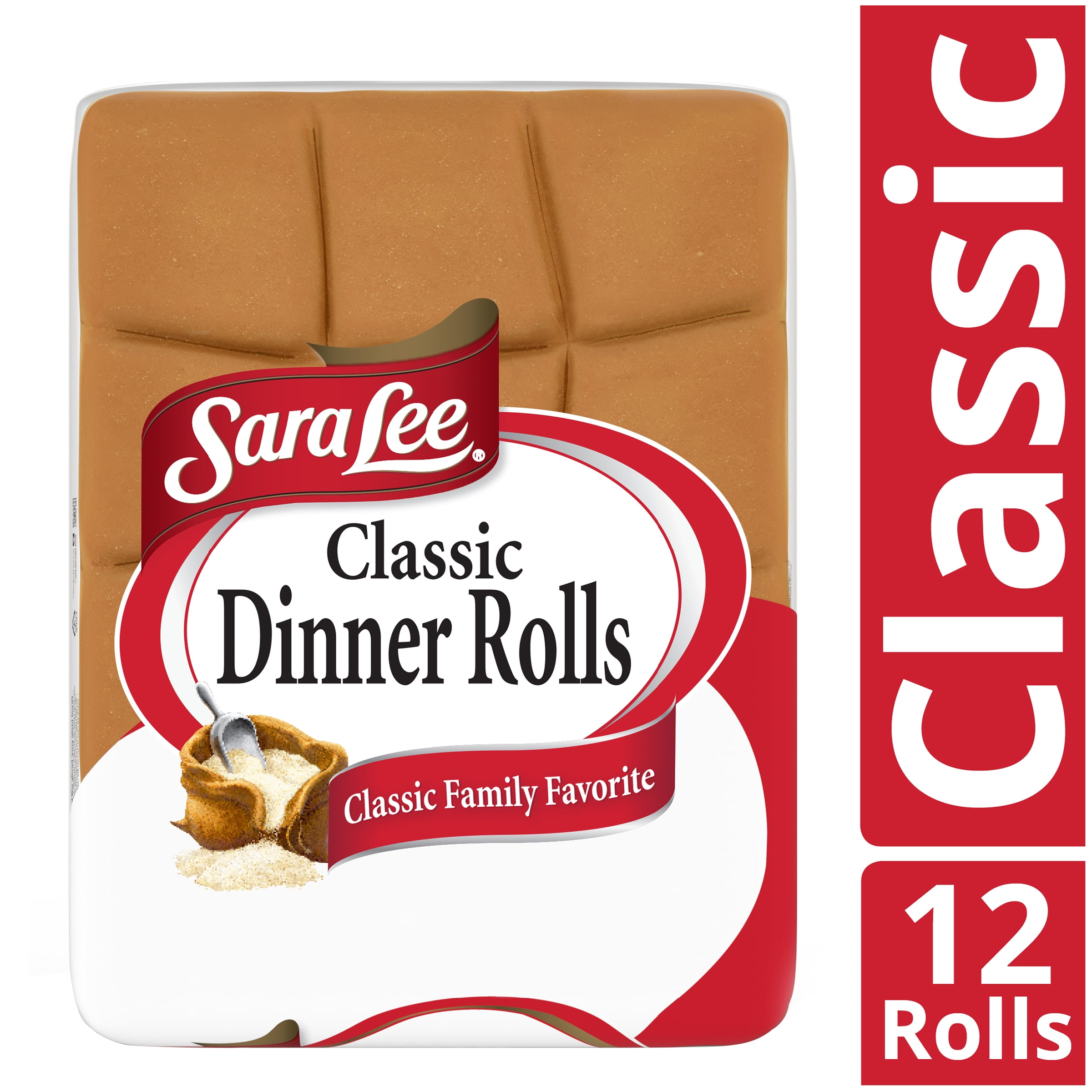 Sara Lee Classic Dinner Rolls, White, Soft and Smooth, 12 ct 17 oz