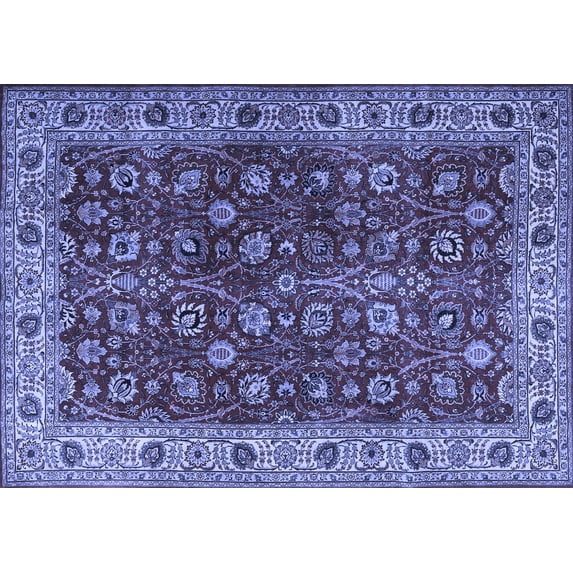 Ahgly Company Indoor Rectangle Persian Blue Traditional Area Rugs, 5' x 8'