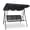 Black, variant on 3-Seat Outdoor Patio Swing with Adjustable Canopy and Heavy-duty Metal Frame-Blue
