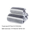 thumbnail image 3 of AuroraX Gray Bath Towels Set Of 2 Chic Quick Dry Lightweight Bath Towels Highly Absorbent Coral Fleece for Women,Men,Travel,Yoga,Bathroom, 3 of 6