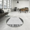 thumbnail image 4 of Ahgly Company Machine Washable Indoor Round Transitional Platinum Gray Area Rugs, 3' Round, 4 of 7