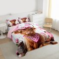 thumbnail image 3 of Homewish Kawaii Rustic Cow Queen Comforter Set, Western Cowgirl Cowboy Bedding Sets, Farmhouse Cabin Reversible Bedding Comforter Set, Super Cozy Room Decor, 3-Piece, 3 of 8