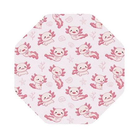 

Giroia Baby Salamander Coasters Leather Coasters Set of 6 Coaster for Drinks Octagon