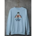 thumbnail image 3 of Be Positive Live Well Groovy Sweatshirt Women -Image by Shutterstock, Female Medium, 3 of 4