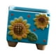 thumbnail image 4 of Maceta de cerámica con forma de girasol, decorativa, creativa, pequeña Azul, 4 of 9