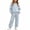 Light Blue, variant on FAIWAD Boys Girls 2 Piece Outfits Hooded Sweatshirts Jogger Pants Athletic Sweatsuit Sets with Pockets