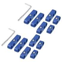 Unique Bargains 2 Set 7mm-8mm Car Engine Spark Plug Wire Separator Looms Divider Organizer Clamp Plastic Blue