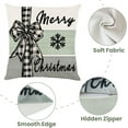 thumbnail image 4 of 4pcs Christmas Pillow Covers 18 x 18 Inch Xmas Winter Pillow Cushion Cases for Christmas Holiday Home Decorations Throw Outdoor Seasonal Pillow Covers for Couch Sofa Farmhouse, 4 of 6
