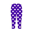 thumbnail image 5 of Nfurl Women High Waisted Capri Leggings Casual Polka Dot Print Cropped Pants Tummy Control Yoga Pants Athletic Running Workout Leggings, 5 of 7