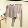 thumbnail image 4 of Lopecy-Sta Long Sleeve Pajamas for Women Set 2 Piece Lounge Set Long Sleeve Sleepwear Comfy Fuzzy Pjs Crew Neck Nightwear for Home Wear, 4 of 4