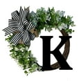 thumbnail image 1 of Hml Unique Last Name Year Round Front Door Wreath With Bow Welcome Sign Garland Creative 26 Letter Farmhouse Wreath For Front Door Spring All Seasons Outside Hanger Decor Gift (Z O, 1 of 3