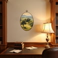 thumbnail image 4 of Canvas Wall Art Val d Orcia Tuscany Italy Oval Framed Canvas Prints Vintage Wall Hanging Decor for Home Bathroom Decorations Gift for Mom Women 8.6"x11.4", 4 of 7