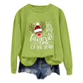 thumbnail image 1 of Wyzesi Chandails en Molleton Femmes Noël Oversize Femmes Chandails en Molleton à Manches Longues Col Rond Imprimé Lettres Léger Chandails en Molleton Amples Blouse Haut, 1 of 5