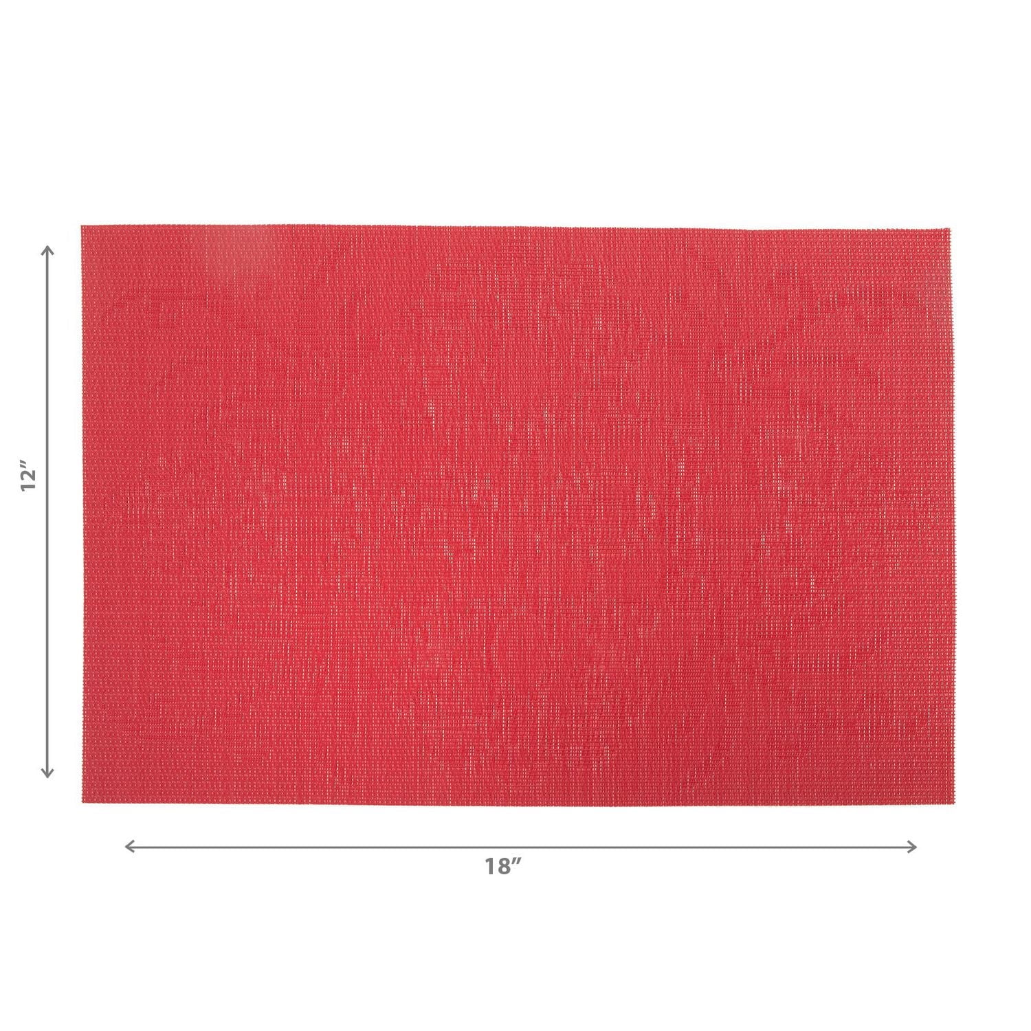 IH Casa Decor Vinyl Placemat Damask Red - Set of 12