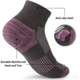 thumbnail image 6 of Ankle Socks Womens Athletic Thick Cushioned Running Hiking Low Cut 5-Pairs, 6 of 6