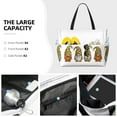 thumbnail image 4 of Defioc Leopard Gnomes Pattern Beach Bag for Women - Large Beach Tote Bag Waterproof Sandproof Swim Pool Bag Everyday Bag Handbags with Zipper, 4 of 6