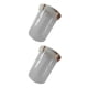 thumbnail image 3 of Bewildely Fenkicyen Hebilla PP Contenedor de alimentos sellado Cereal transparente Tarro de almacenamiento Titulares Cocina Condimentos rosado 11*9.5*14.5 cm 2piezas, 3 of 6