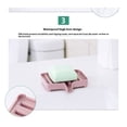 thumbnail image 3 of Shower Soap Dish Holder Self Draining Soap Dishes, Soap Drainer Plastic Soap Saver Tray sponge holder for Bathroom Counter, Shower, Kitchen, 3 of 5
