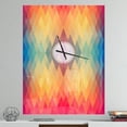 thumbnail image 2 of DesignArt Colorful Geometric Pattern Large Wall Clock, 2 of 2