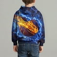 thumbnail image 2 of Eltusu Boys Winter Hoodies, Pullover Casual Long Sleeve Printed Thermal Sweatshirts Blue Size 3-14 T, 2 of 4