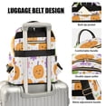 thumbnail image 4 of Fashion Quilted Backpack for Women Lightweight Travel Daypack Casual Bag for Shopping Travel Smiling Pumpkins and Flowers S, 4 of 7