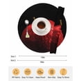 thumbnail image 6 of 13 Inch Round Placemats Set of 4, Red Fruit Non Slip Heat Insulation PP Table Mats, Modern Minimalist Decor Black Background Washable Place Mats for Kitchen Dining Party Table Decor, 6 of 7